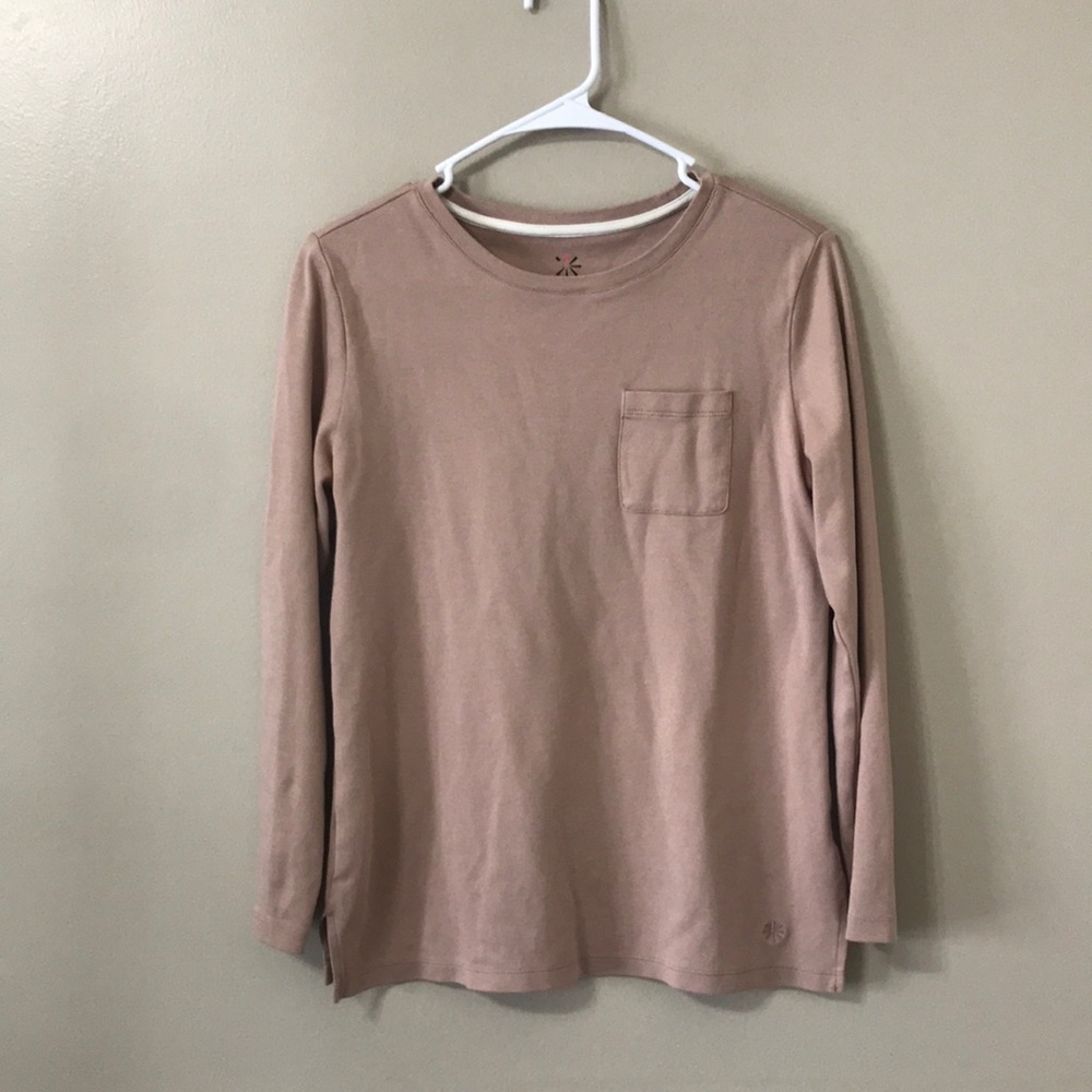 QVC Issac Mizrahi Cotton Long Sleeve Top
